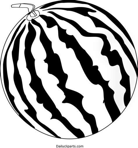 cdr formats. . Watermelon clipart black and white